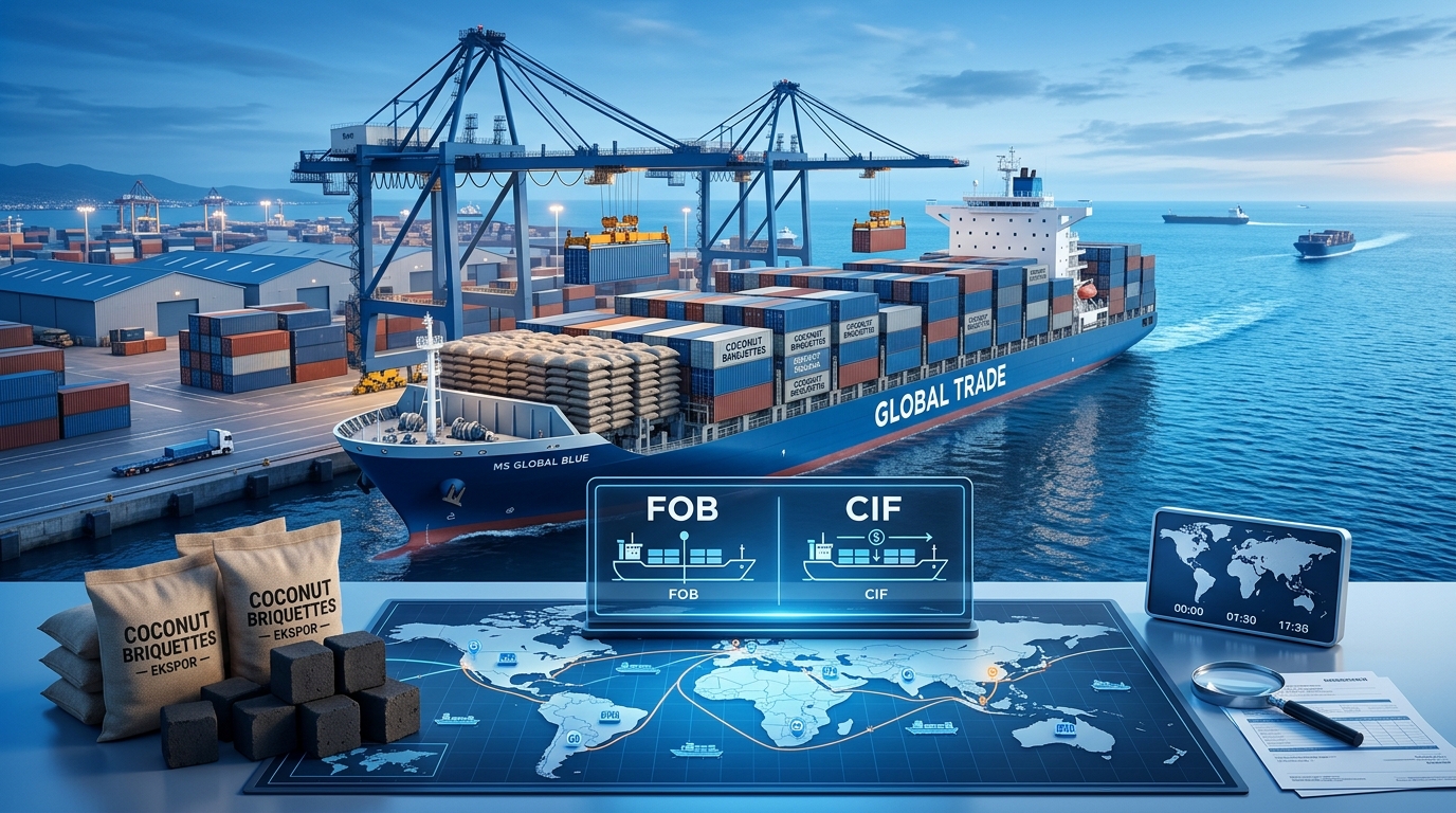 Incoterms Ekspor Briket Kelapa: Tepat Pilih FOB atau CIF