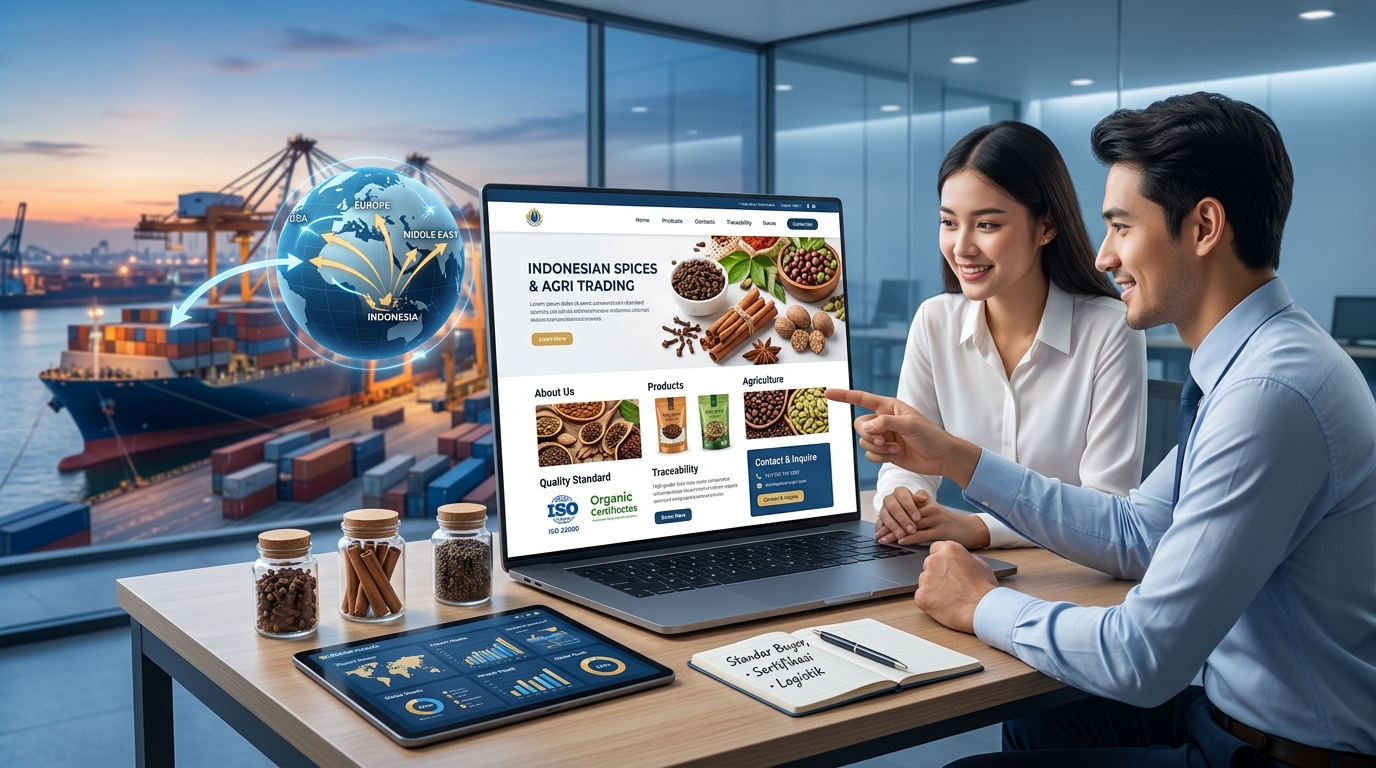 Cara Buat Website Ekspor Rempah & Agrikultur Standar Buyer