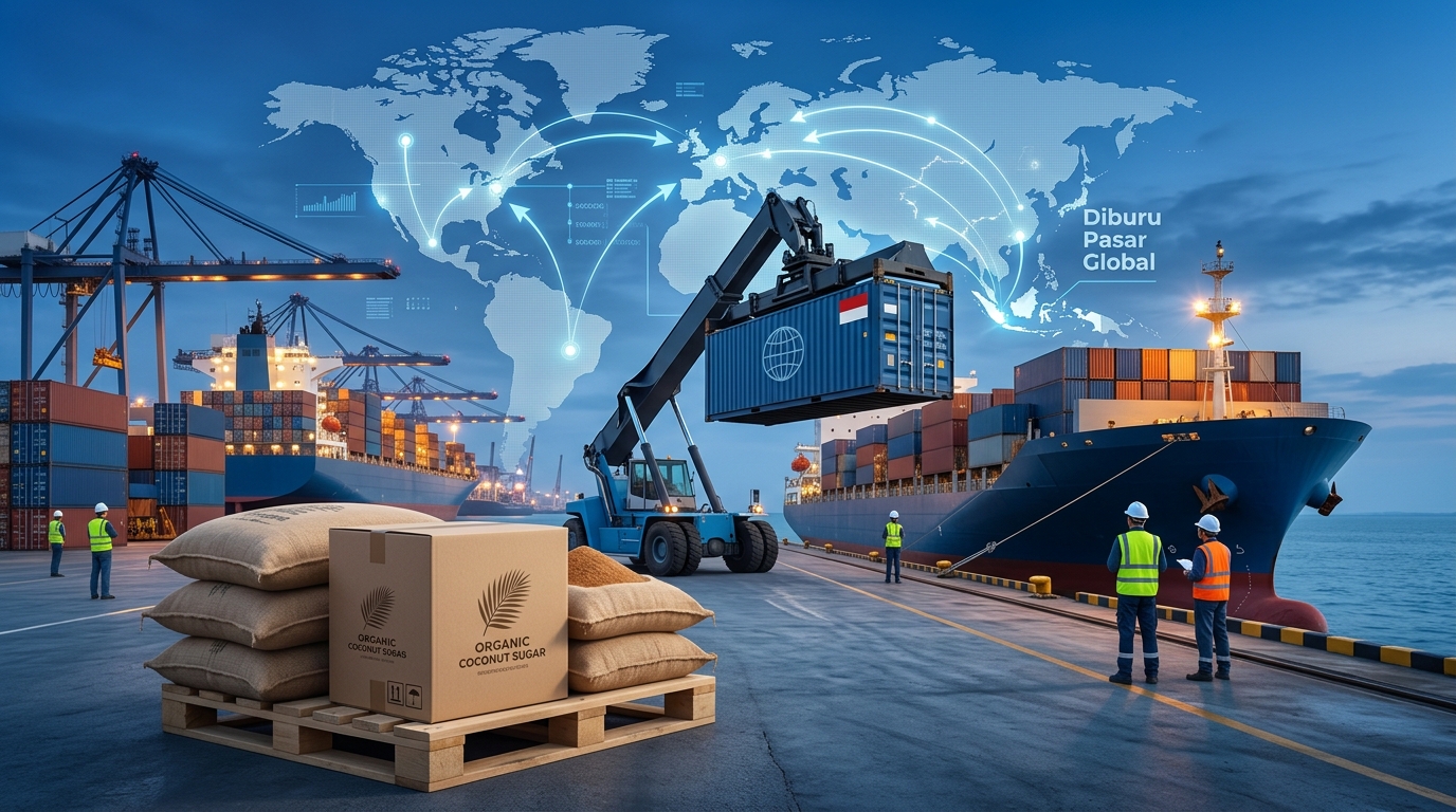 Ekspor Gula Kelapa Organik RI Diburu Pasar Global